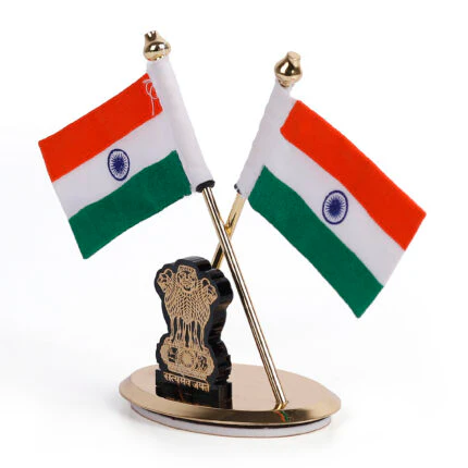 Khadi Ashoka Pillar Showpiece with Indian Flag – Premium Steel Emblem for Home, Office & Corporate Gifting - Image 3