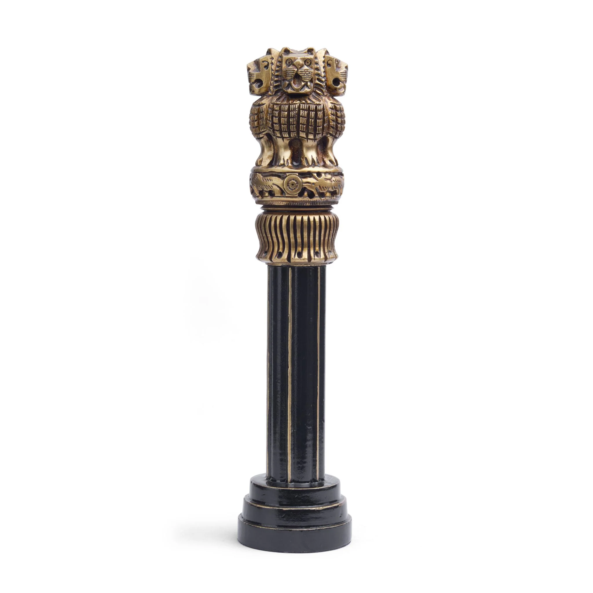 Premium Wooden Ashoka Pillar – Black & Golden | Ideal for Advocate Desk, Office & Home Decor - Image 2