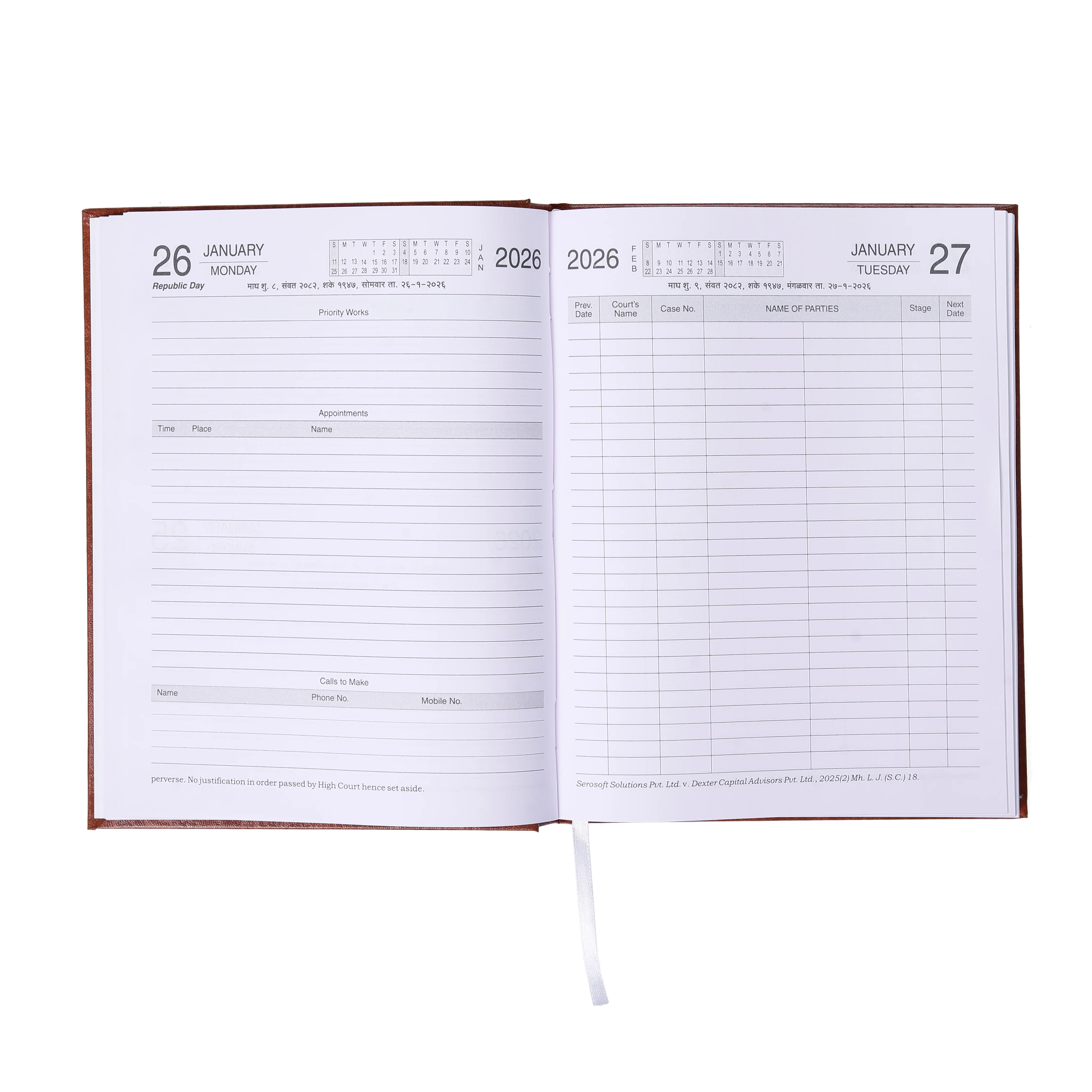 Premium Advocate Diary 2026 – High-Quality Legal Notebook for Lawyers, Hard Binding - Image 6
